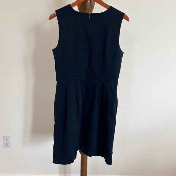 Tommy Hilfiger Size 10 Navy Blue Rhinestone Embellish Sleeveless Crew Neck Dress - Picture 3 of 12